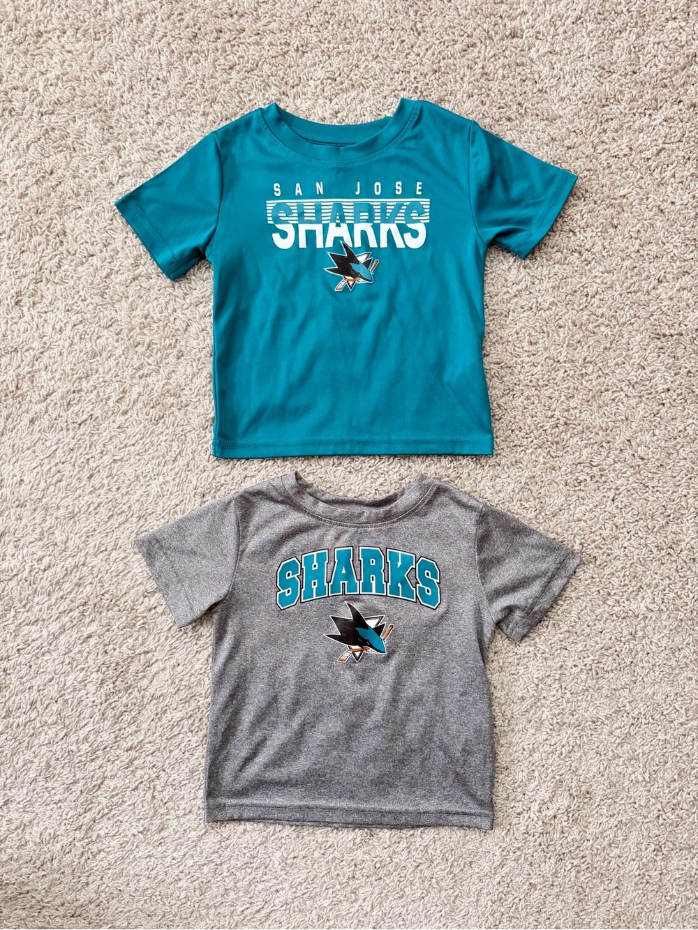 Authentic NHL San Jose Sharks Toddler Shirt Bundle 2T